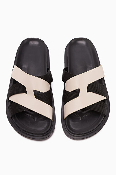 Limoya Γυναικείες παντόφλες Rumi Beige Cross Strap