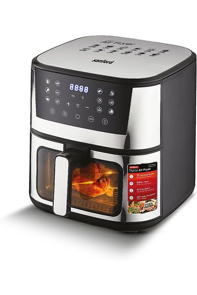 Sandfox Sanford 8-Liter Digital Air Fryer with Dual Grill, Grey, SF2454Af, 1600.0 Watts