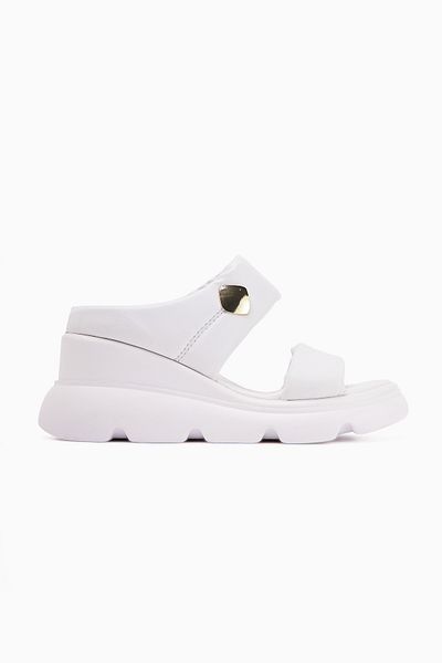 Limoya Susi White High Heeled Fluffy Women's Slippers