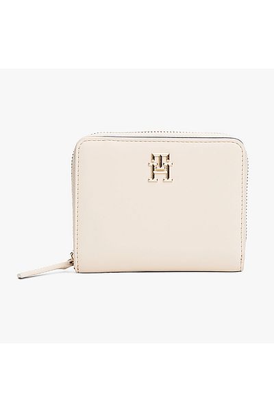 Tommy Hilfiger Portfel damski z logo w kolorze kremowym (AW0AW17408-AA8)