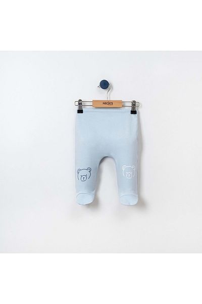 NECİXS BEBEE Bear with Triple Booties Pants Set Blue