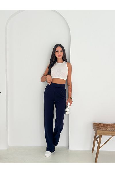 Dumy Lycra Velcro Closure Palazzo Pants