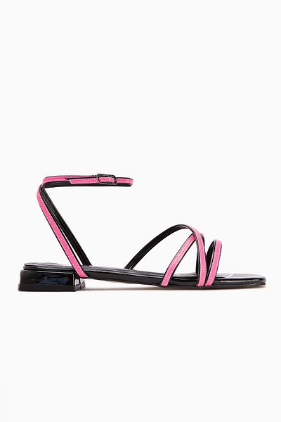 Limoya Sandale de damă Nasima Fuchsia cu curele la gleznă