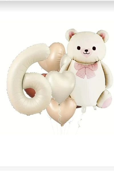 Bkmc Pink Ribbon Aycik Heart Foil Balloon Birthday Party Set Decoration