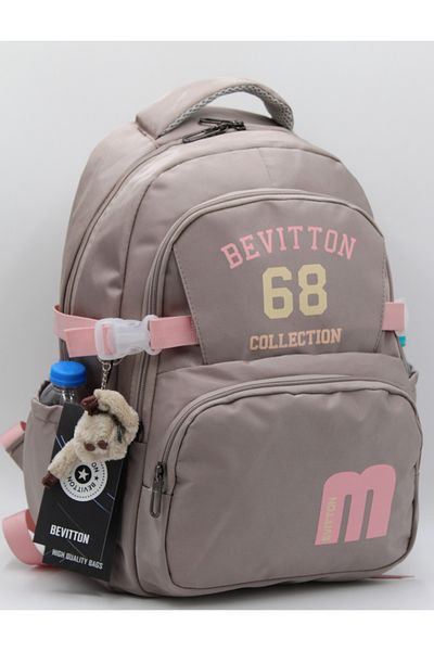 Bevitton 34500 حقيبة مدرسية من القماش المقاوم للماء من مسحوق المنك للجنسين