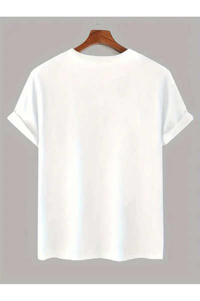 bellanova Tropical Palm Print Cotton T-Shirt for Men - Short Sleeve, Round Neck,