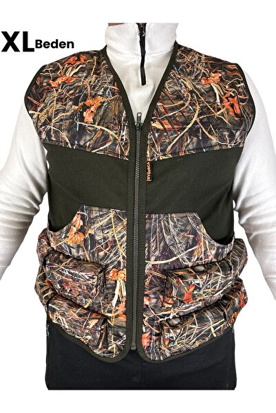 UYĞURCA XL Beden Kızıl Ağaç Desen Avcı Yeleği - 40 Fişek Kapasiteli - 12 Kalibre