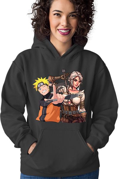 OEM Hanorac dama The Witcher Ciri Naruto Shippuden Anime Desene