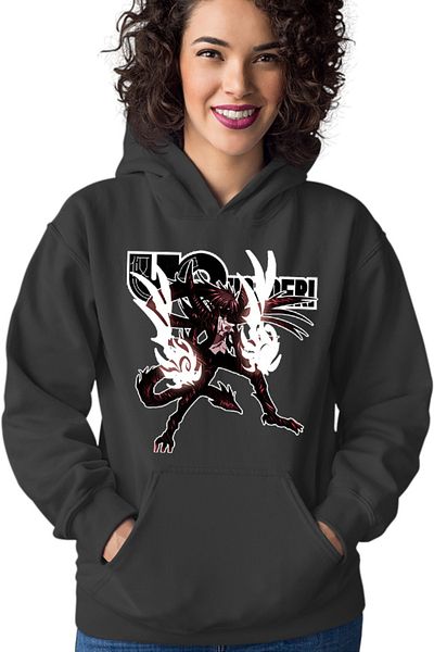 OEM Women's Hoodie UQ Holder Touta Demon Form Sci-Fi Youkai Samurai