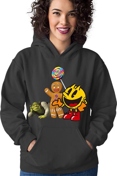 OEM Women's sweatshirt Pac Man Shrek Cookie Happy
