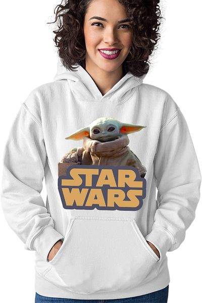 OEM Hanorac dama Star Wars Baby Yoda Cute Small Logo Power