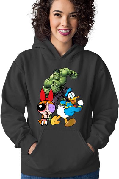 OEM Hanorac dama Hulk Marvel Donald Duck Powerpuff Girls