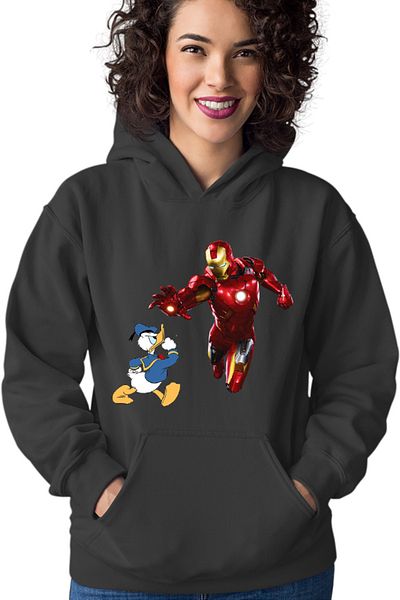 OEM Hanorac dama Ironman Donald Duck Tony Stark Save World