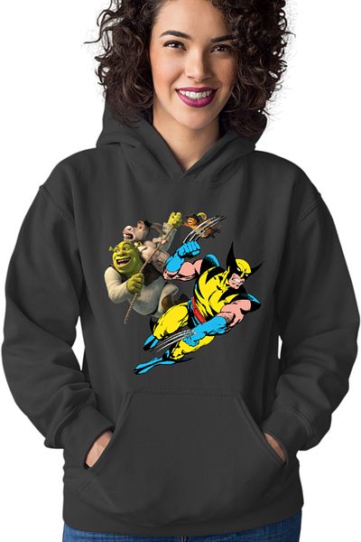 OEM Women's hoodie Wolverine Shrek Rope Marvel DC