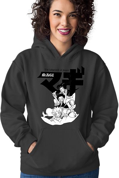 OEM Hanorac dama Magi The Labyrinth of Magic Protagonists Group Manga White Black