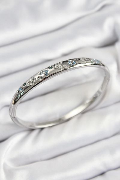 NETWORK ART Bfs Brass Zircon Stone Butterfly Model Silver Color Women's Handcuffs