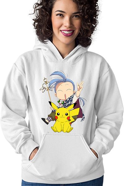 OEM Hanorac dama Fushigi Yuugi Chichiri Chibi Pokemon Pikachu Monk