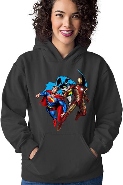OEM Women's Hoodie Ironman Technology Batman Superman DC Superhero