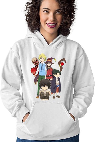 OEM Women's Hoodie Muhyo Roji Taro AOT Collosal Titan Konosuba Megumi Death Note