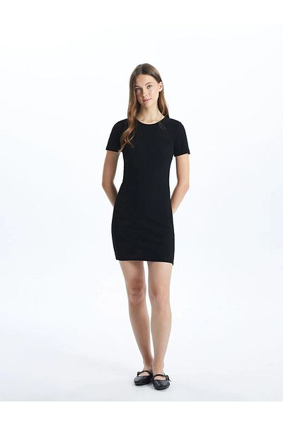 LC Waikiki Xside Black Crew Neck Women's Dress