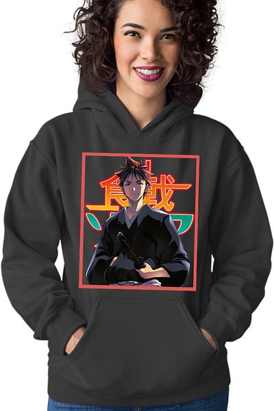 OEM Hanorac Dama Food Wars Souma Samurai Katana Otaku