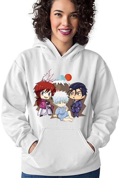 OEM Hanorac dama Rurouni Kenshin Chibi Trio Kenshin Gintoki Hajime