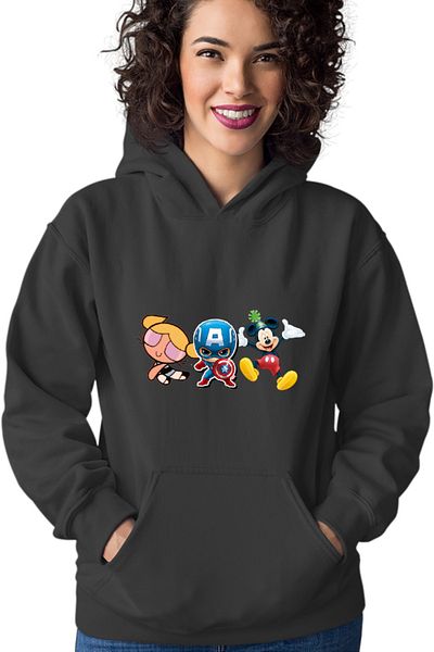 OEM Hanorac dama Captain America Chibi Small Cute Mickey Mouse Powerpuff