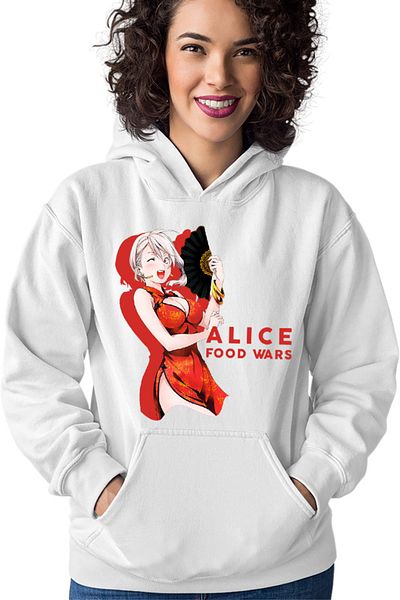 OEM Women's hoodie Food Wars Alice Fan Chinese Dress Anime