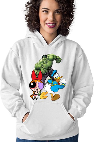 OEM Hanorac dama Hulk Marvel Donald Duck Powerpuff Girls