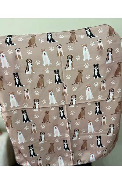 sema aksesuar Dog and Paw Patterned Bandana - Rayon Fabric Scarf Gift