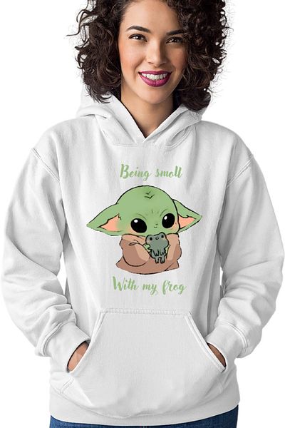 OEM Women's sweatshirt Baby Yoda Frog Eat Kawaii