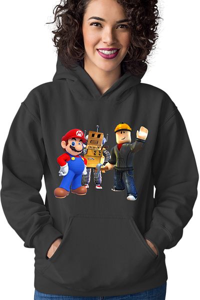 OEM Women's Hoodie Roblox Mario Video Game Robox Play