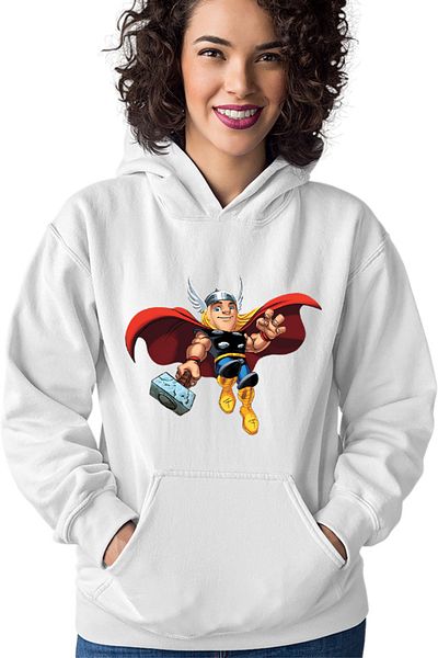 OEM Women's Hoodie Thor Fly Hammer Arrogant Midgard God Walt Disney