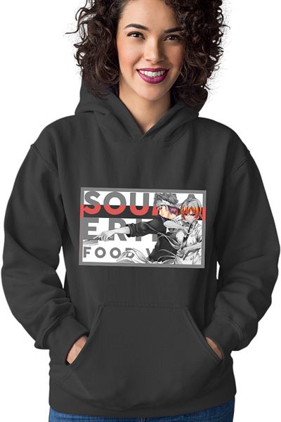 OEM Women's Hoodie Food Wars Souma Erina Manga Knife Anime Red