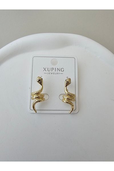 Zivazer Store أقراط نسائية على شكل ثعبان Xuping من الفولاذ المقاوم للصدأ