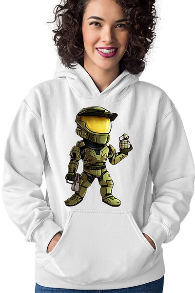 OEM Women's Hoodie Halo Grenade Combat Soldier Video Game