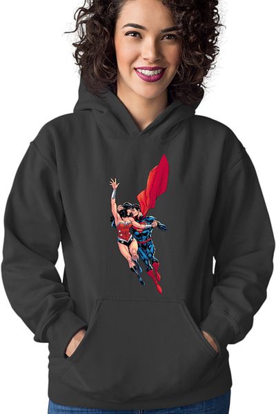 OEM Hanorac dama Wonder Woman Superman Super Lovers Fly Cape Save Protect