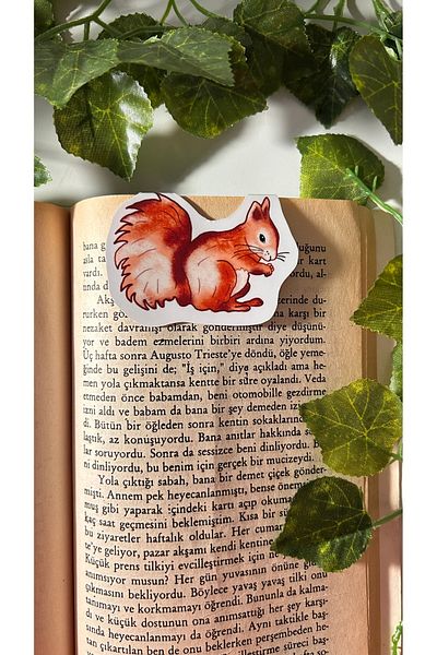 Handeto Kraft Magnet Squirrel Bookmark, Magnet Bookmark Magnet Bookmark, Magnetic Bookmark