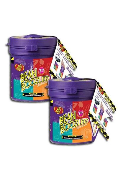Jelly Belly Bean Boozled NEW 7th Edition with Mystery Dispenser Top (2 Pack) 3.5oz. Canisters