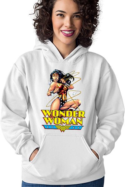 OEM Hanorac dama Wonder Woman String Energy Retro Illustration American