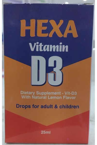 Hexa Vitamin D3 Drops for Adults & Children 25ml