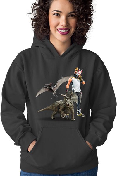 OEM Women's hoodie Jurassic Park Pteranodon Velociraptor Fortnite