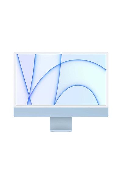 Apple جهاز iMac مقاس 24 بوصة مع شاشة Retina 4.5K: شريحة M1 مع وحدة معالجة مركزية 8_core ووحدة معالجة رسومية 8_core، وسعة تخزين 512 جيجابايت - أزرق