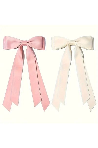 Atılgan Grp Satin Ribbon Alligator Clip Hair Clip, Black Hair Accessories