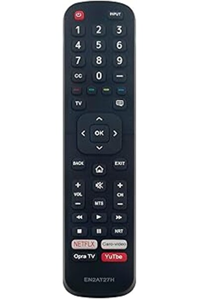 The Bros EN2AT27H Remote for Hisense TVs: 65K321UW, 75M7000UWD, 43K3110PW, 65K3300UW, 55K720UWG.