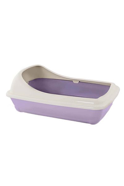 MPB Birba Medium cat litter box with removable frame, 56x39x20h cm, Lilac