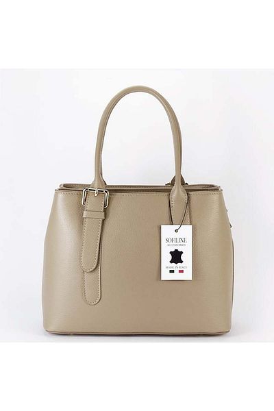 SOFILINE Dark beige large size bag made of genuine leather 1702 122