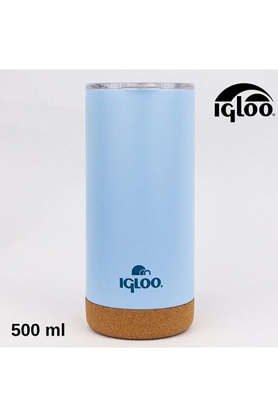 IGLOO Cork Mug 500ml Thermos Mug Cup Flask Gray