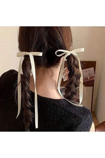 Atılgan Grp 2'li Şık Elegant Kurdele Saç Tokası, Fiyonk Tokalar, Lastikli Tok...