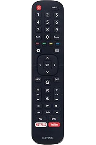 The Bros جهاز تحكم عن بُعد EN2T27HS لتلفزيون Hisense 55N3000UX/50N3000UX/43N3000UX/32N2170W/49N2170PM
